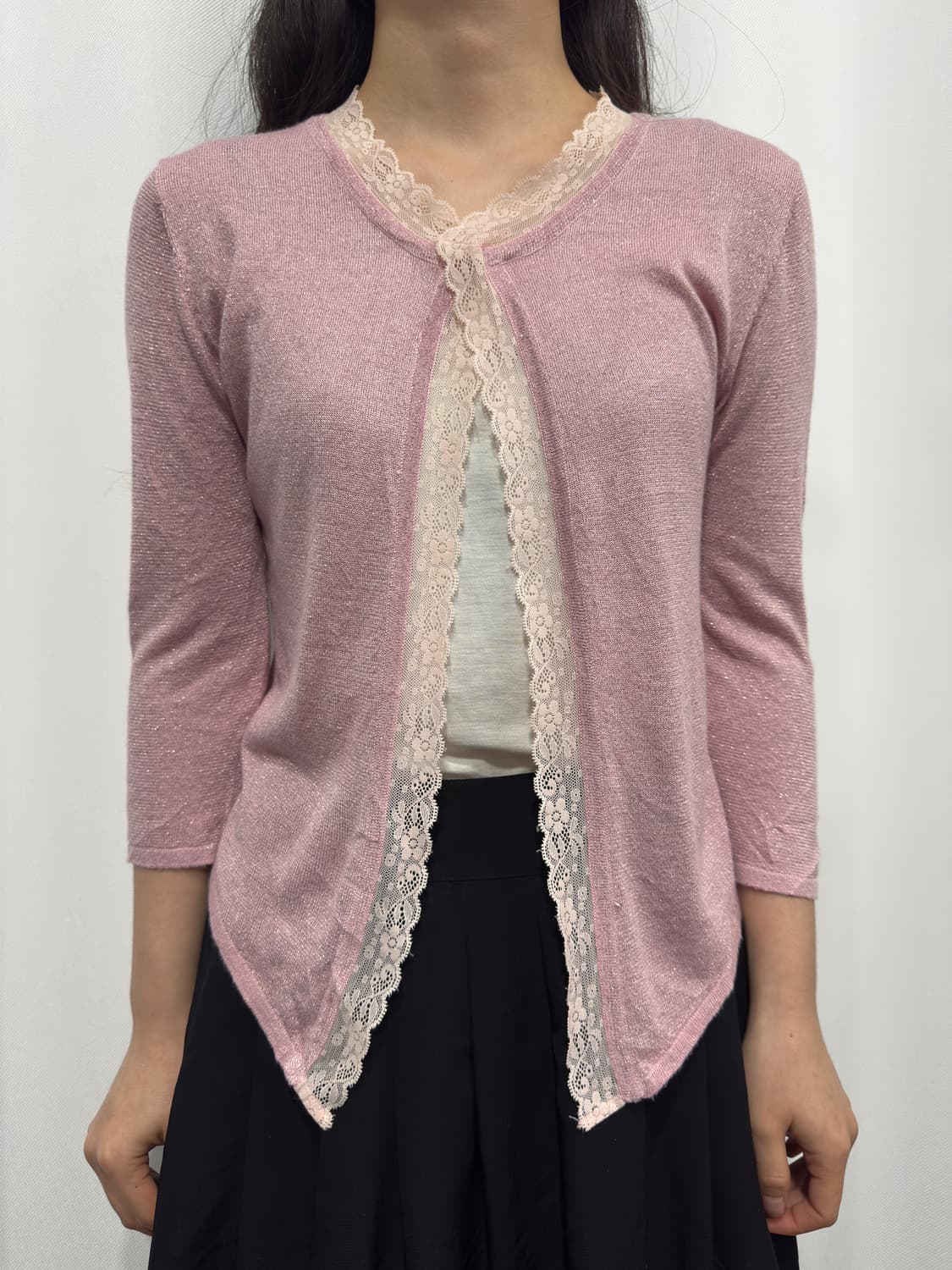 ribbon glitter cardigan 상품이미지1