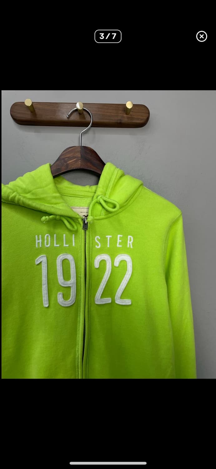 홀리스터 라이트그린 로고 후드집업 A3257 상품이미지3