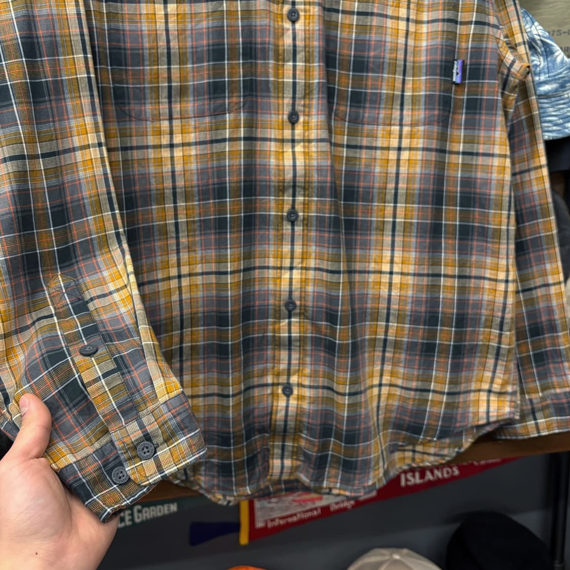 10s 파타고니아 오가닉코튼 마드라스 체크 캐주얼 셔츠 브랜드탭 N740 상품이미지4