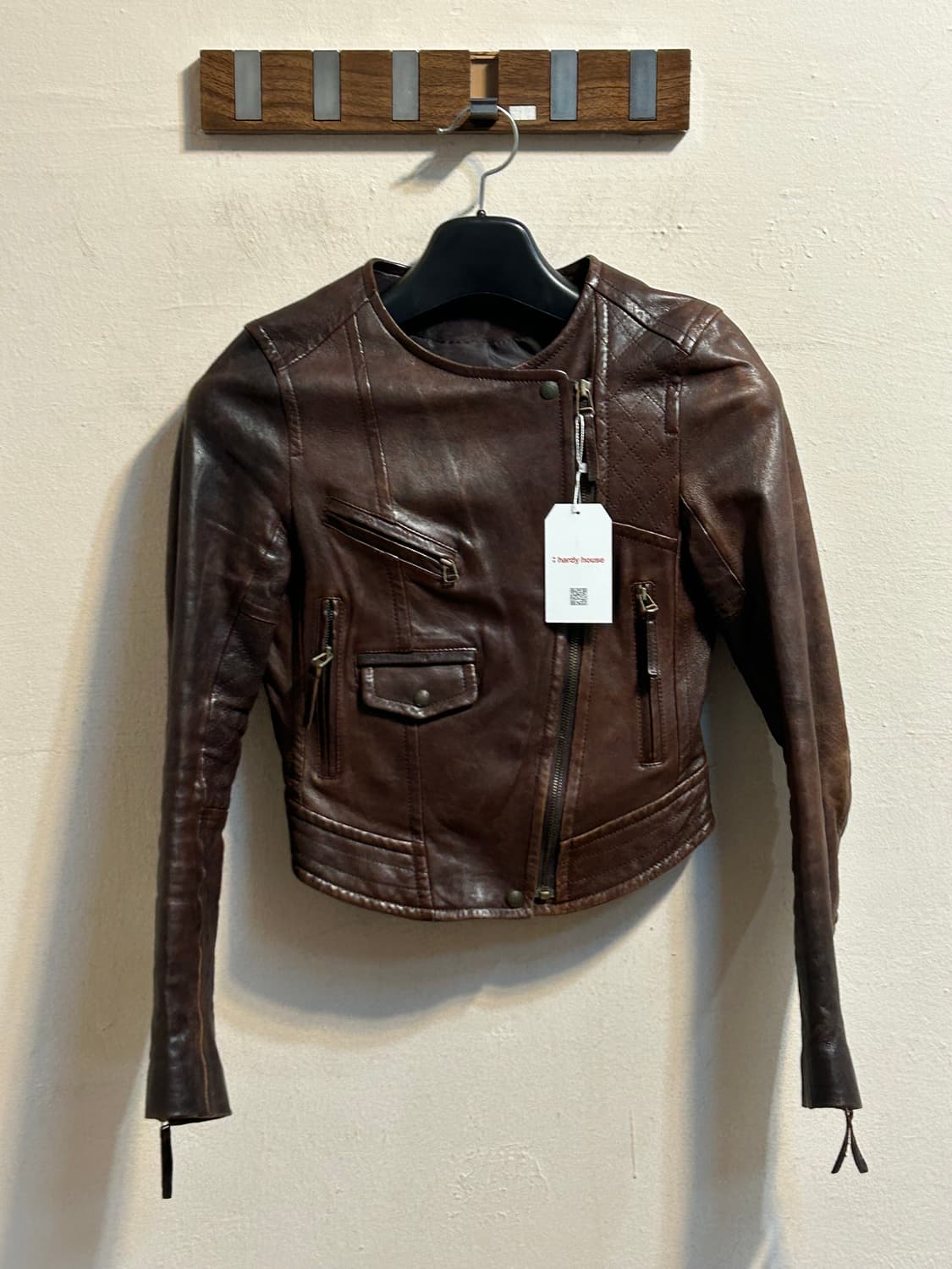 유즈드 레더 바이커 자켓 상품이미지1