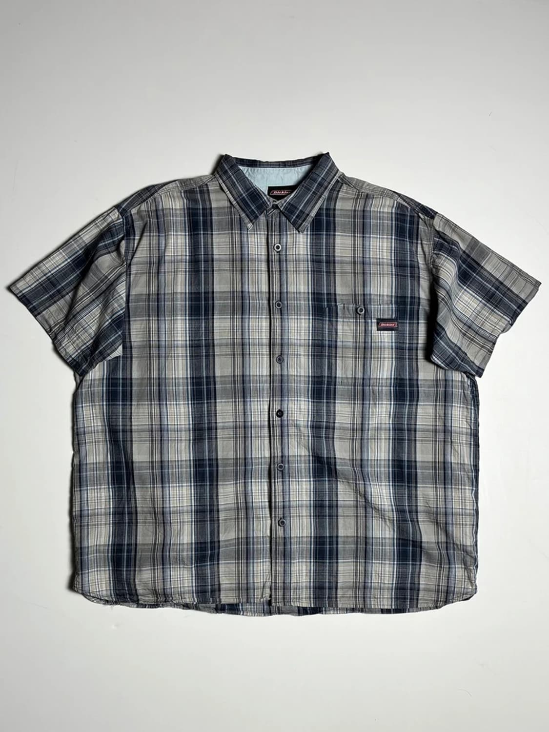 디키즈 Dickies 빈티지 체크 반팔 워크 셔츠 R1393 상품이미지1
