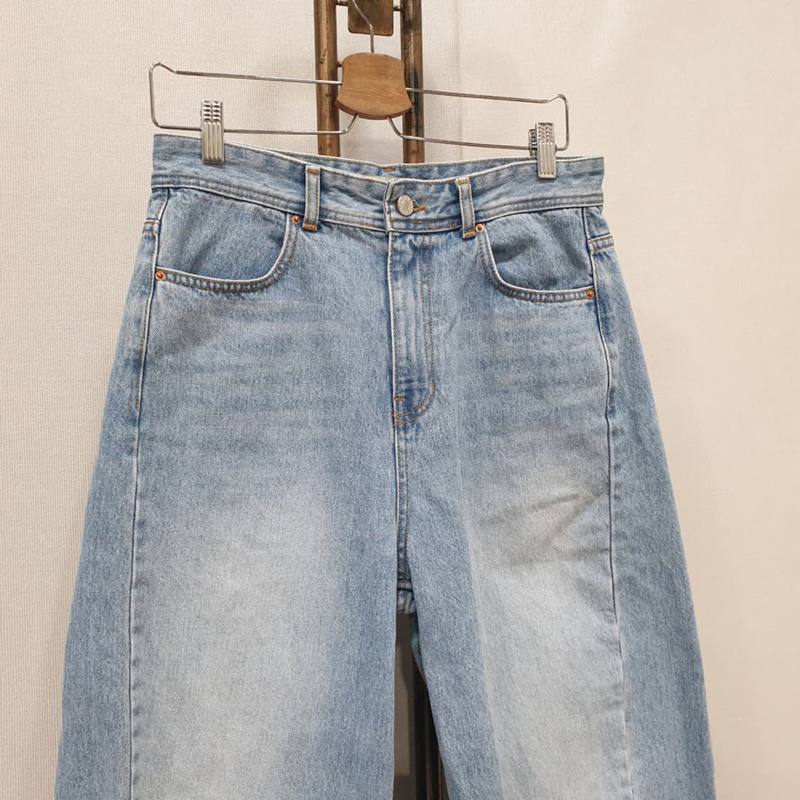 시아쥬 데님 와이드 팬츠 바지 (2사이즈) 상품이미지2