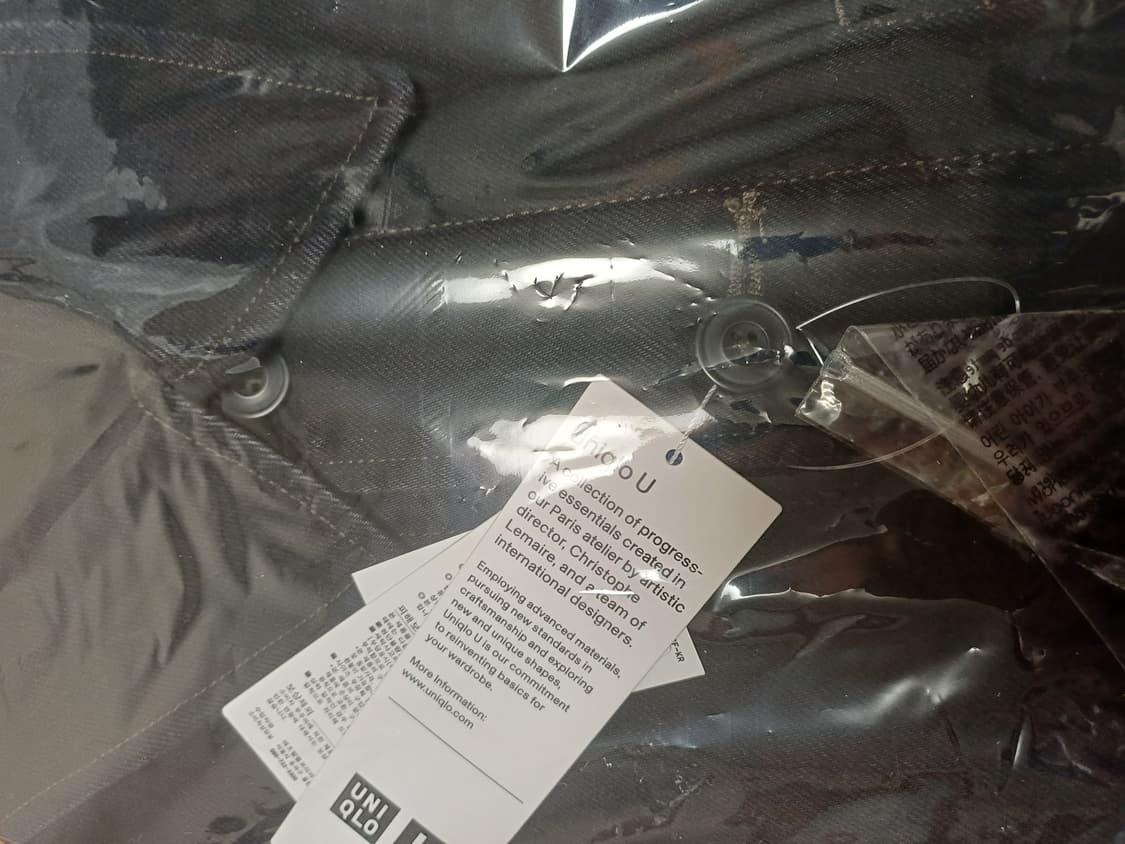 유니클로U 오버사이즈데님자켓 블랙 르메르 상품이미지3