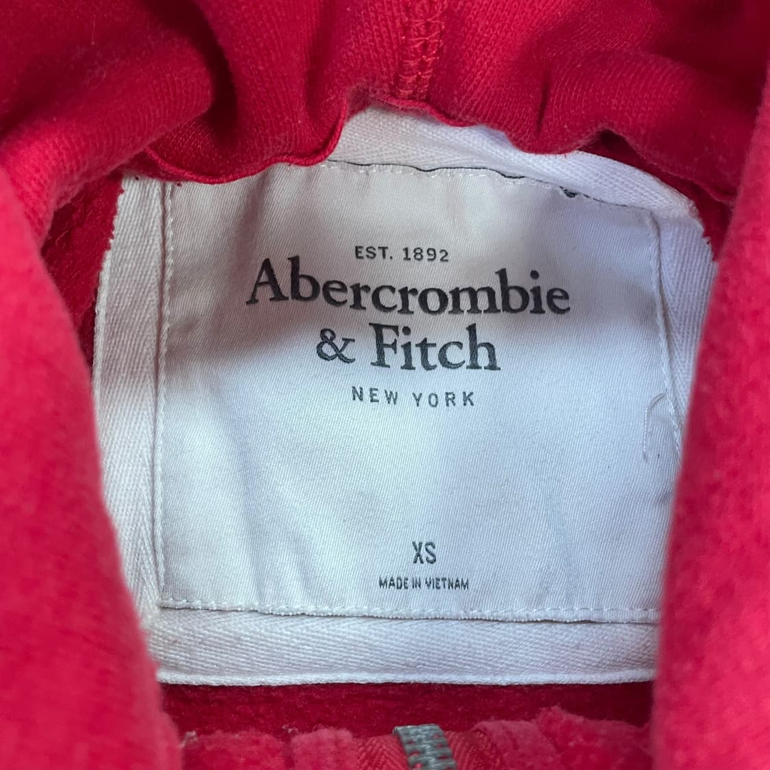 아베크롬비 피치 로고 후드집업 레드 상품이미지4