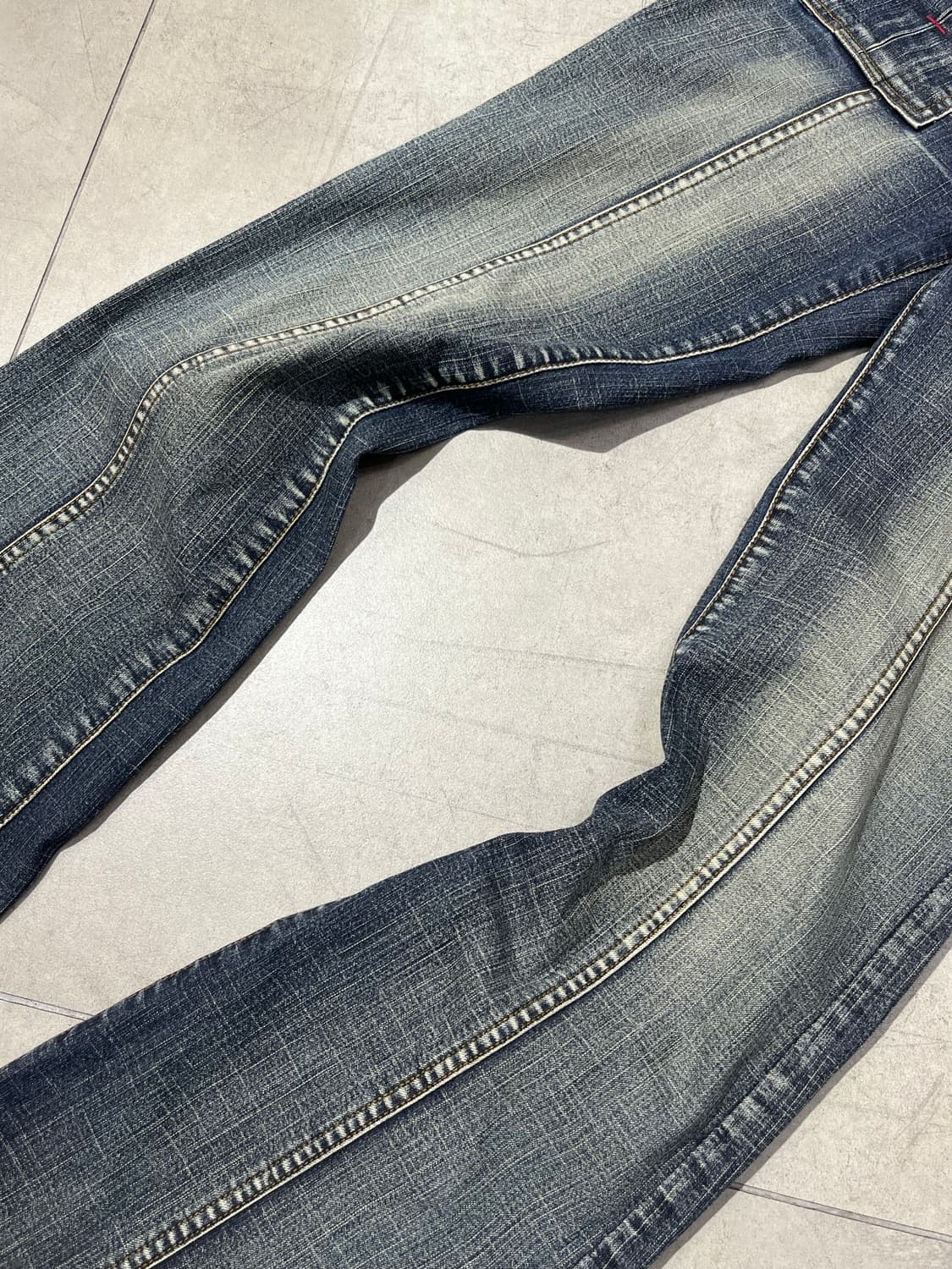 일본 빈티지 카고 포켓 부츠컷 워싱 데님 팬츠 상품이미지4