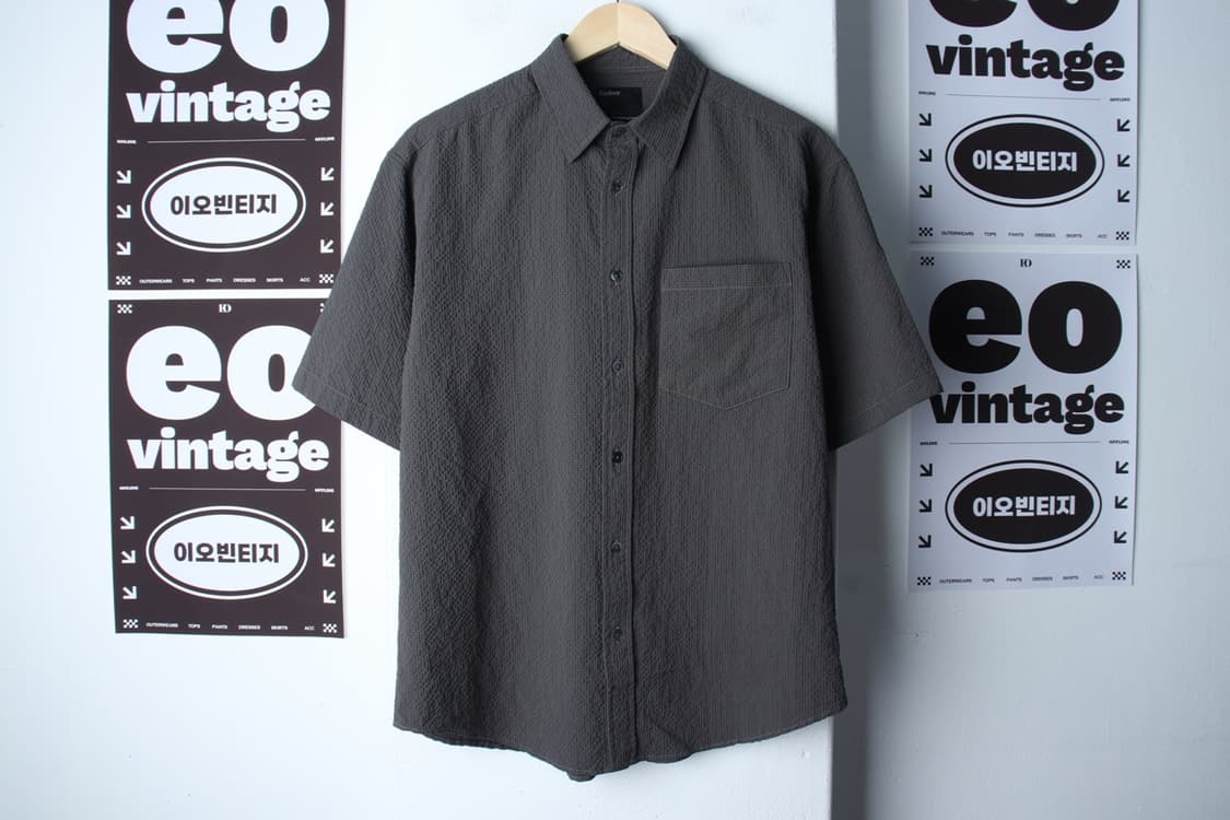(L-XL) 엔도어 반팔 카라 티셔츠 셔츠 남방 시어서커-H3H33794 상품이미지2