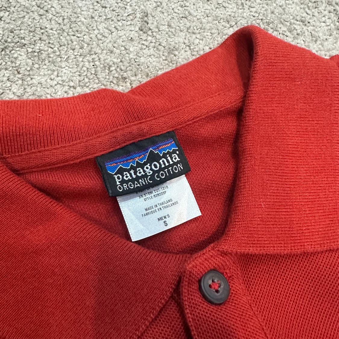 파타고니아 버건디 로고 오가닉 코튼 PK 반팔L 상품이미지2