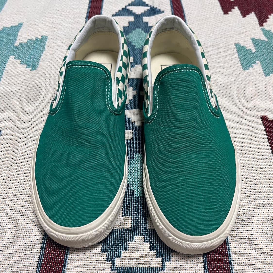 [265] Vans 반스 TM 사이드월 체커보드 슬립온 그린 상품이미지4