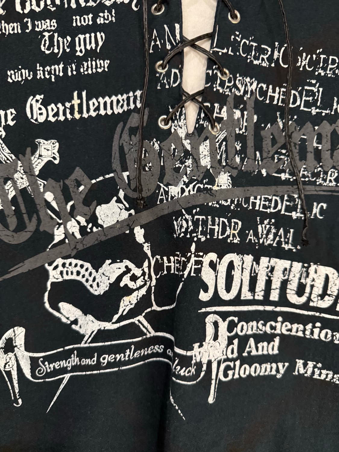 eyelet detail punk printing long sleeve 상품이미지7