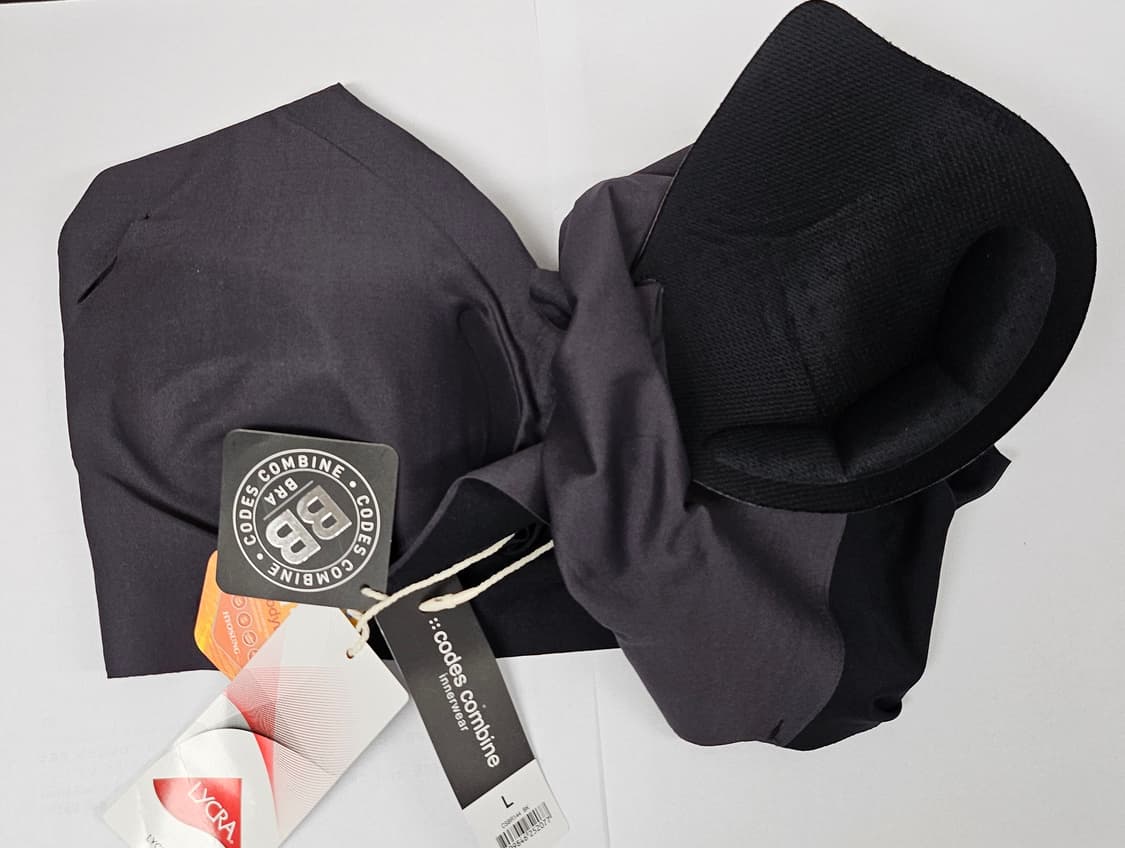 (택달린새상품)코데즈컴바인 BB브라 심리스 브라탑 L 블랙 볼륨패드 상품이미지6