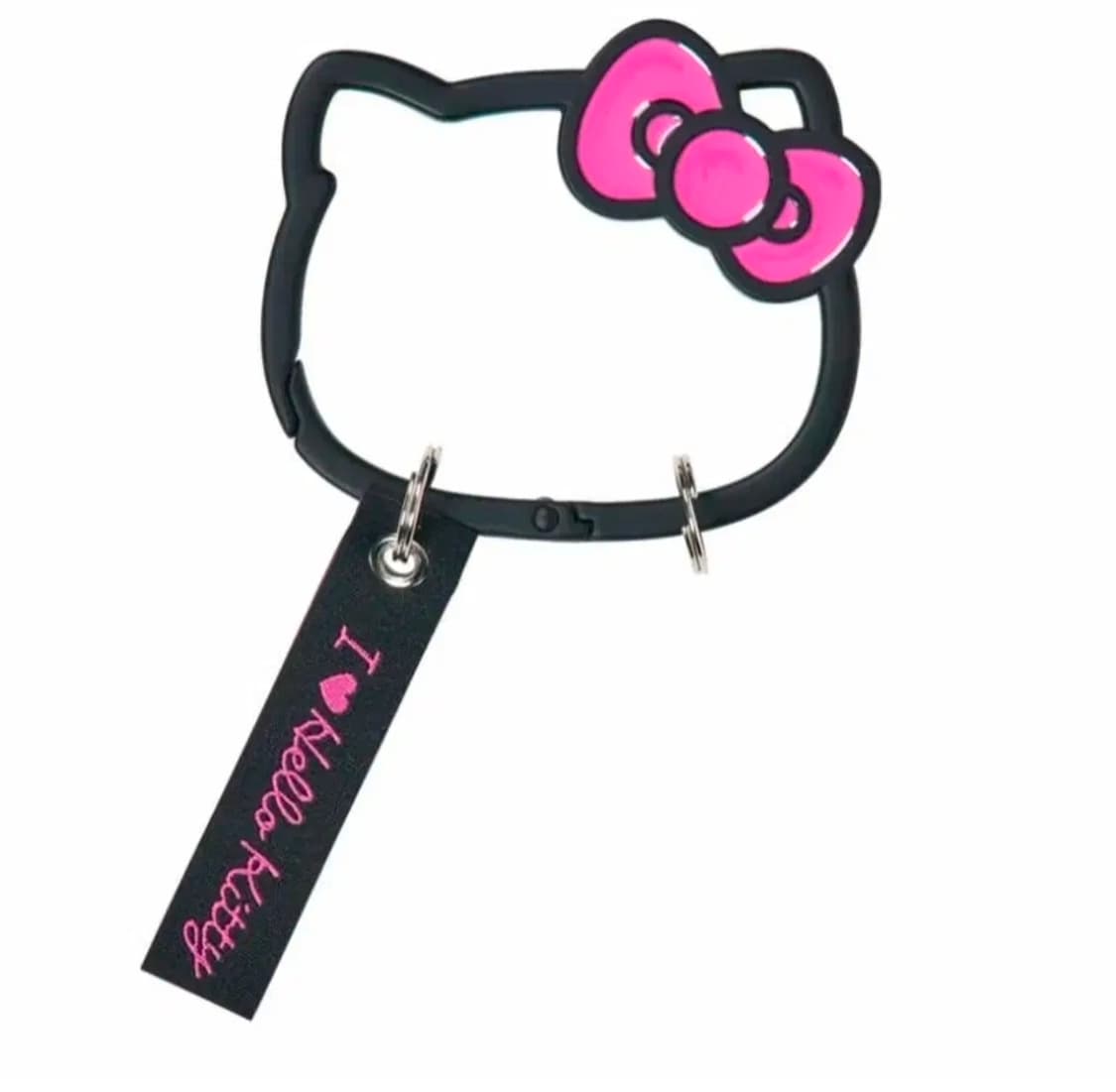 산리오 SANRIO 헬로키티 페이스형 카라비너 블랙 상품이미지2