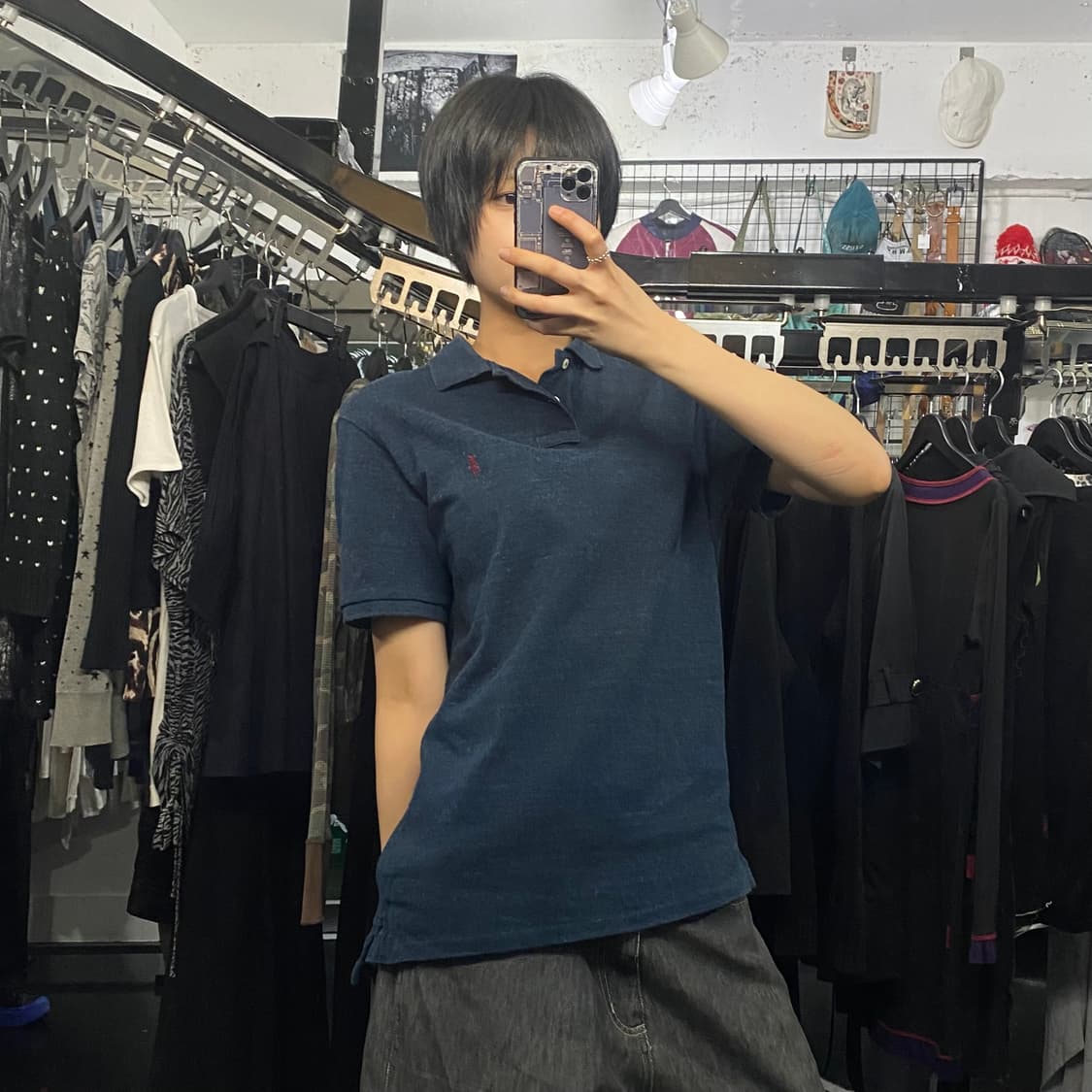 Polo Ralph Lauren 베이직 레드 자수 반팔 티셔츠 상품이미지7