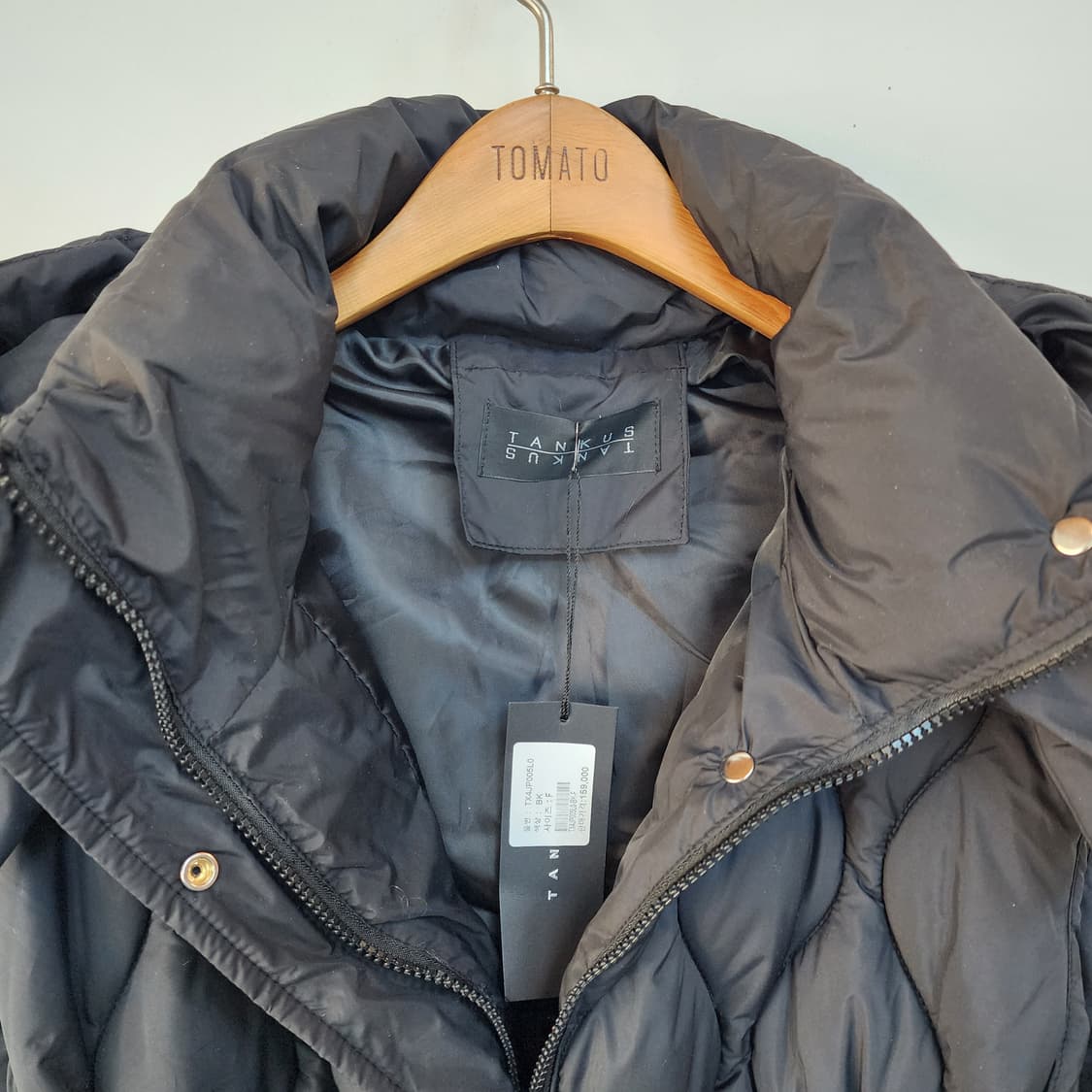 탱커스 누빔 후드 롱 조끼 블랙 패딩 상품이미지5