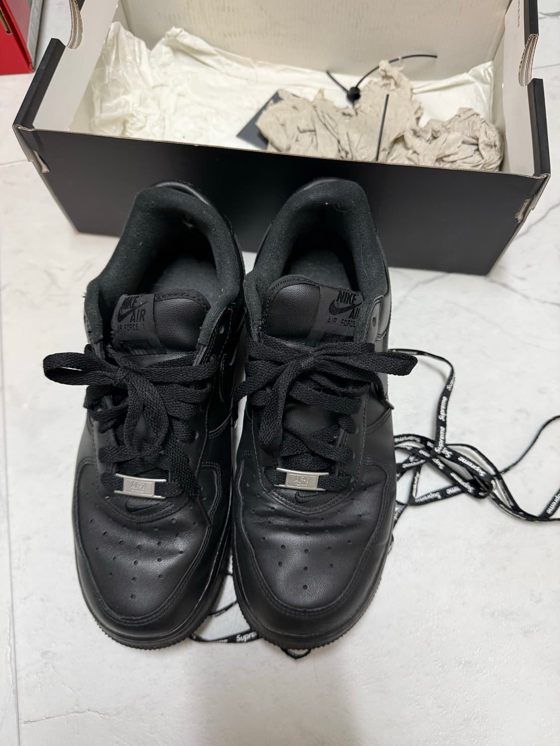 Nike x Supreme Air Force 1 Black W245 상품이미지4