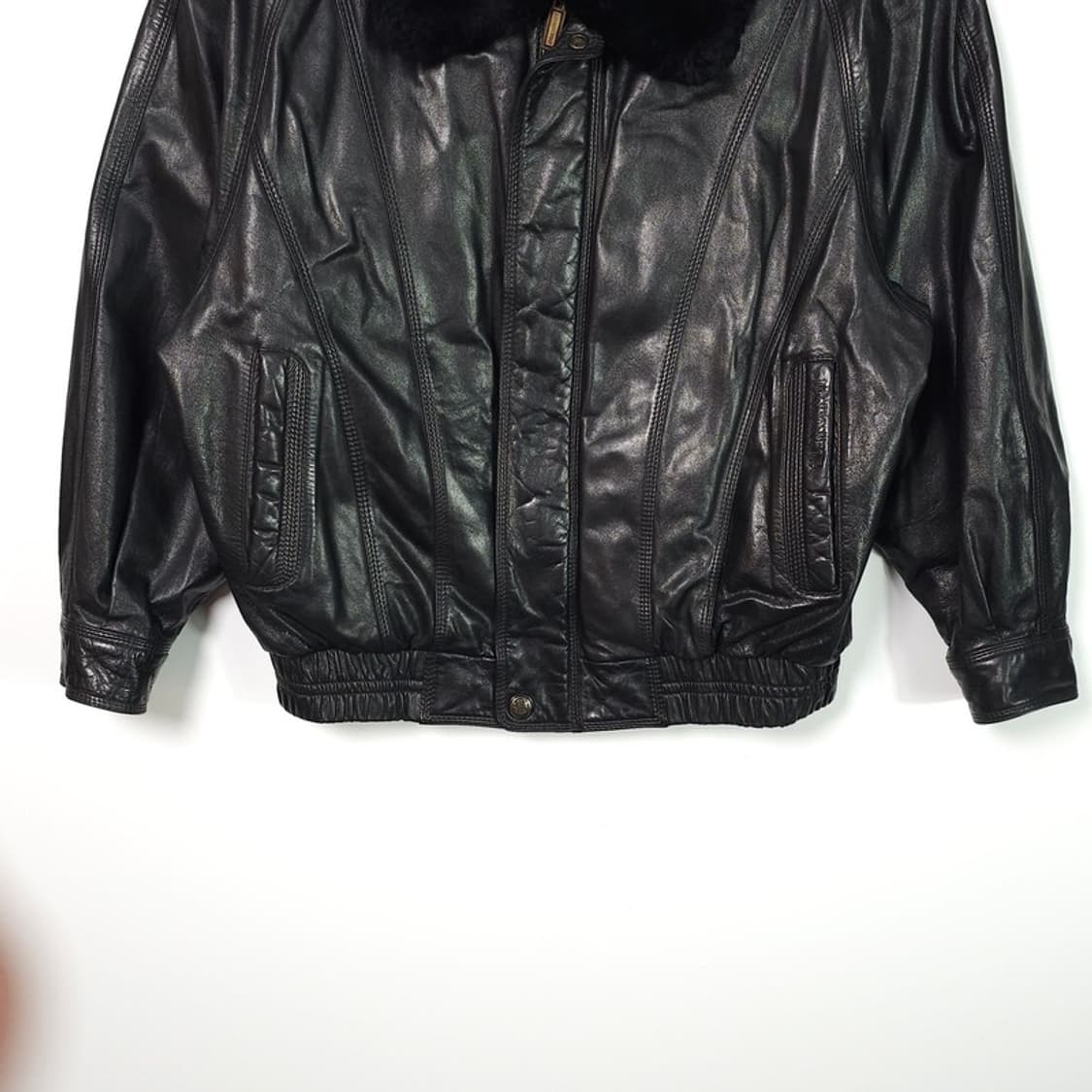 런던포그 소가죽 봄버 자켓 M 상품이미지4