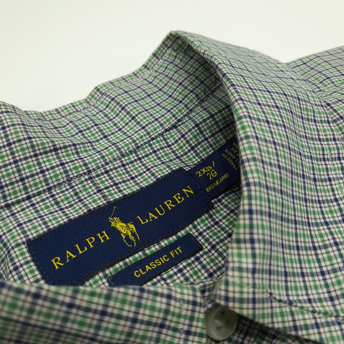 CN784 2XB 폴로 랄프로렌 그린 스몰타탄체크 긴팔 셔츠 남방 상품이미지4