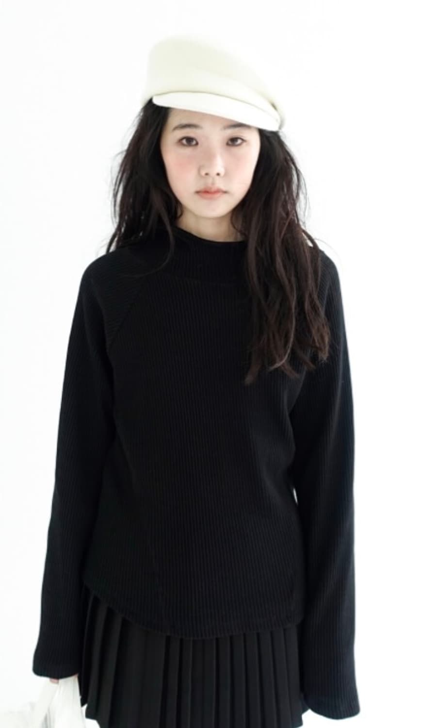 샵페어리 버튼 와플 후드 니트 상품이미지1