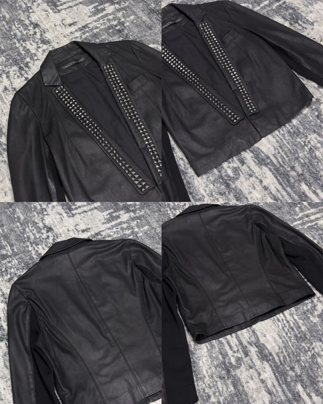 {UNKNOWN} Studs Lam Leather Jacket 상품이미지4
