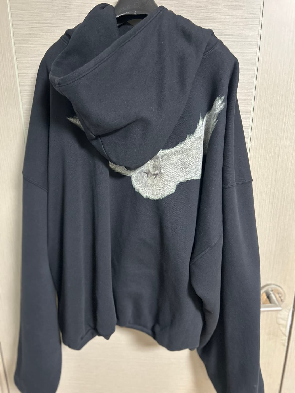 이지갭 발렌시아가 도브 후드 워시드 블랙 m 상품이미지2