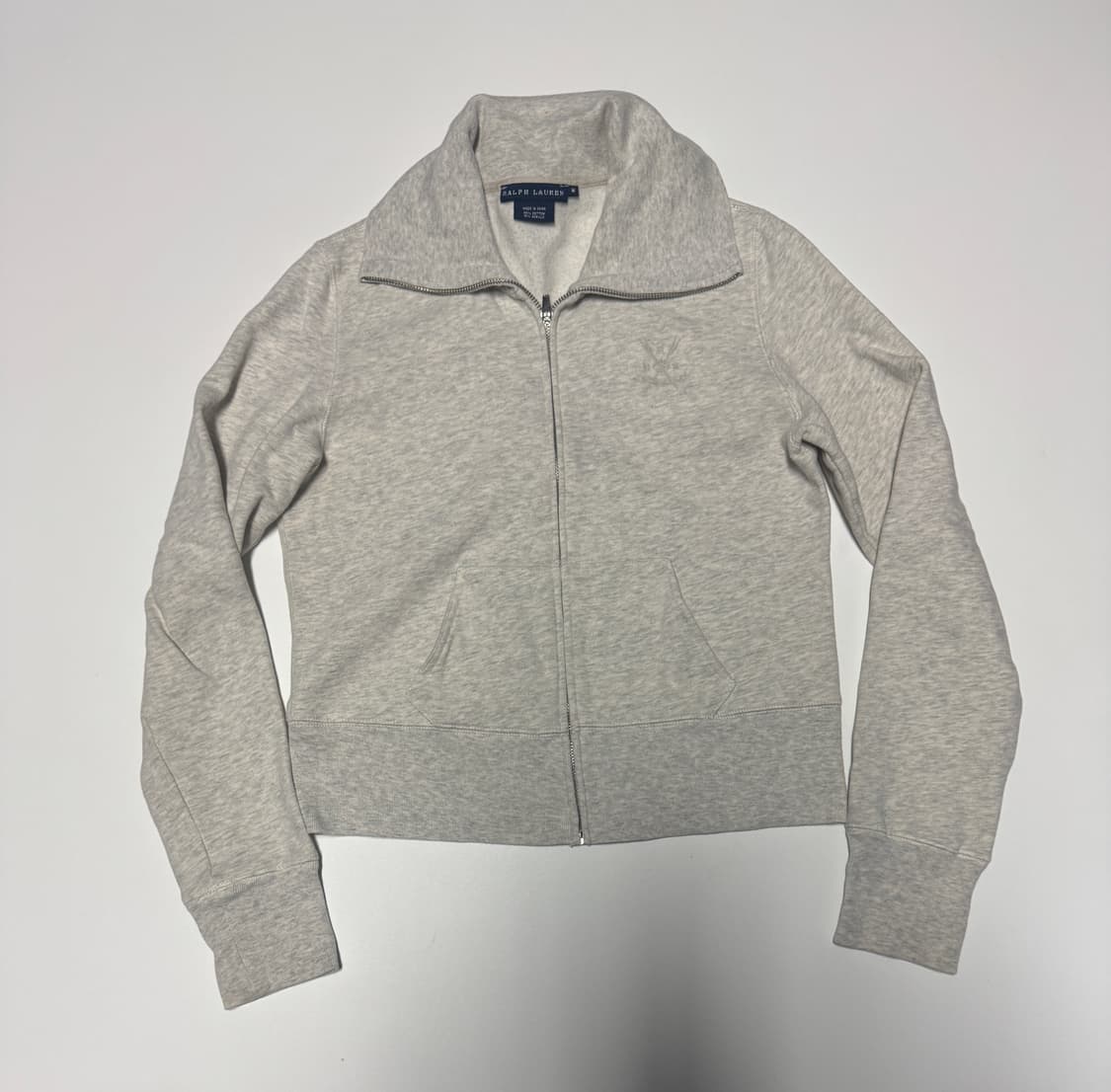 희귀!! 여성 폴로 랄프로렌 은사로고 기모 집업 크롭 자켓 s 상품이미지1