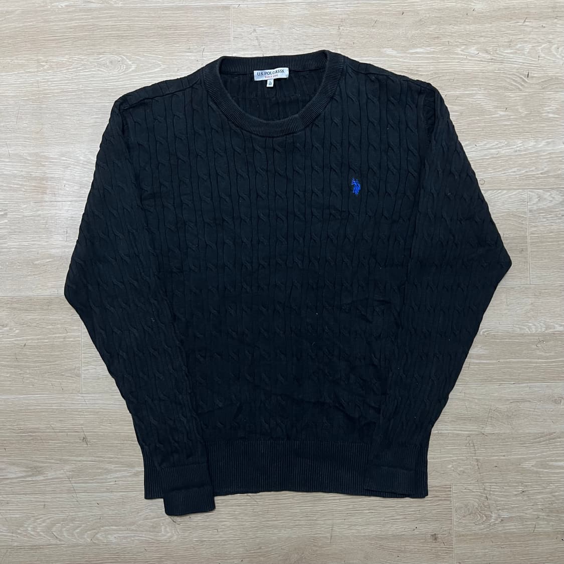 US 폴로 아센 스몰포니 케이블 니트 스웨터 [블랙] L/100 상품이미지1