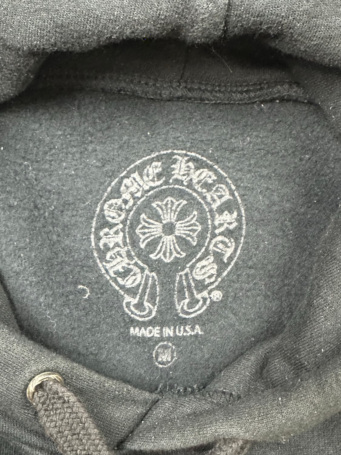 [M] 정품 크롬하츠 실버 글리터 홀스슈 후드 블랙 상품이미지6