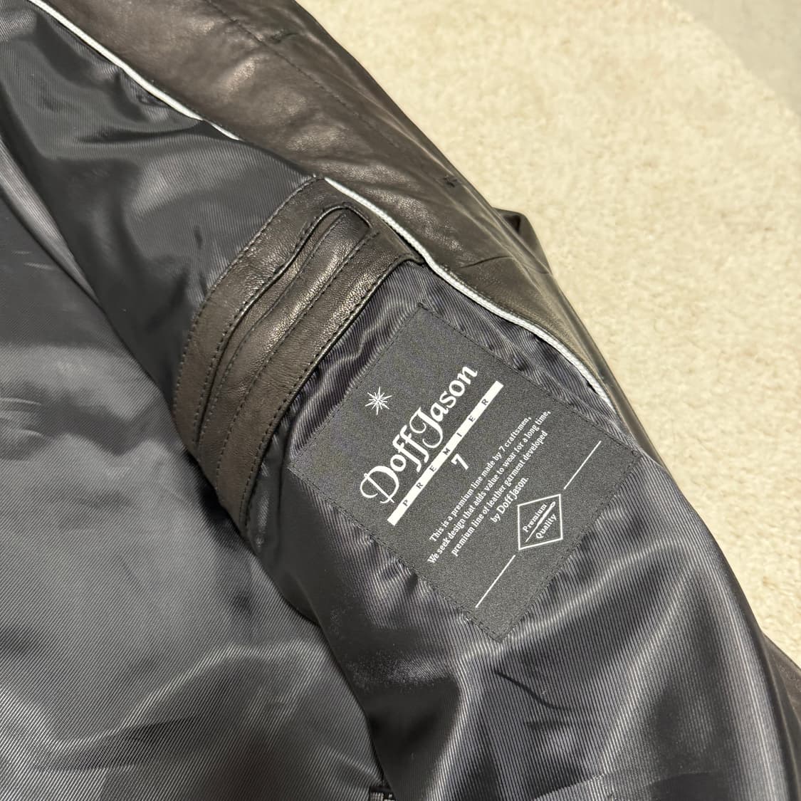 도프제이슨 프리미엄 베지터블 스터드 트러커 가죽자켓 XL 상품이미지5