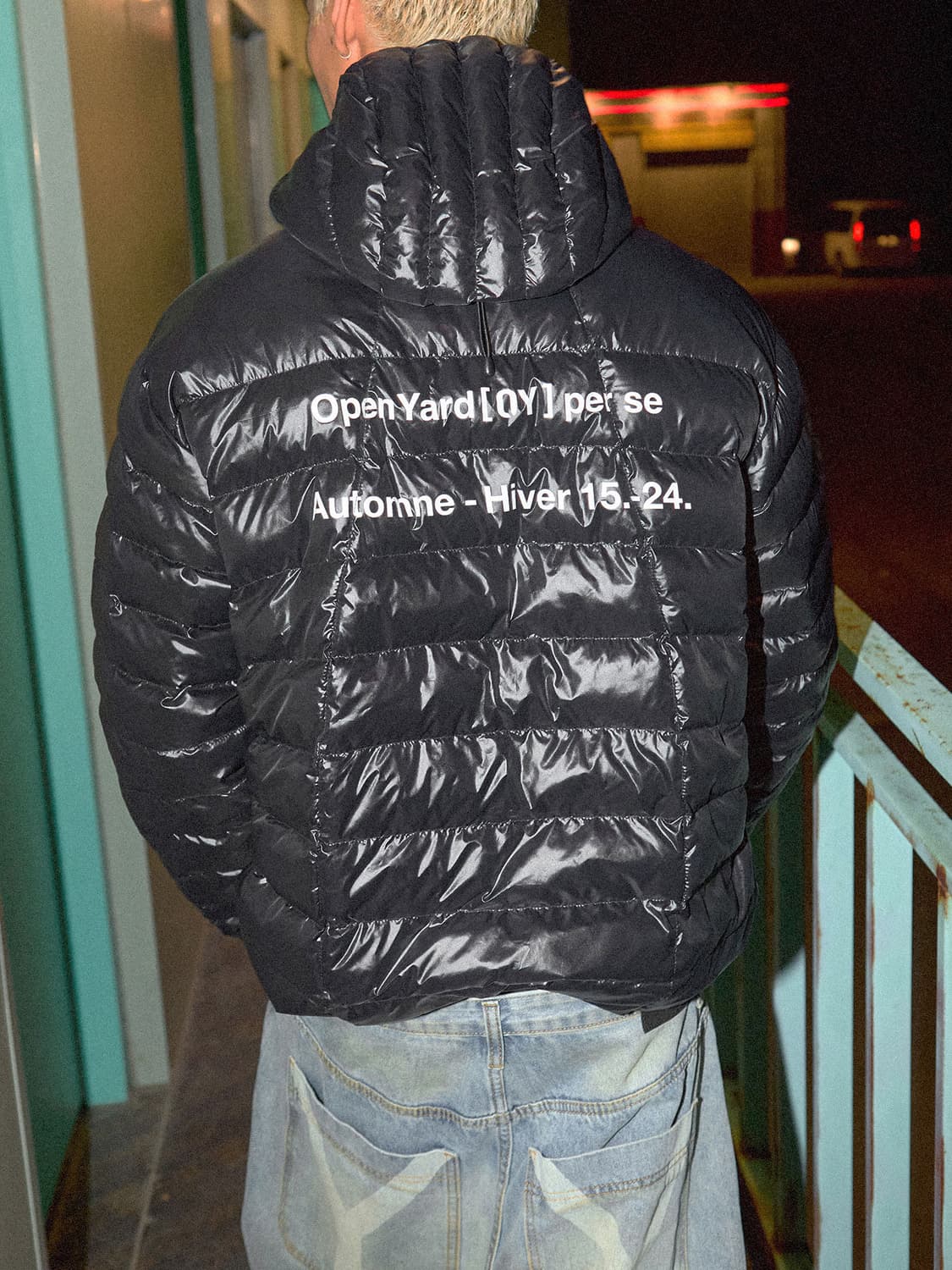 오와이 유광 경량패딩 상품이미지1