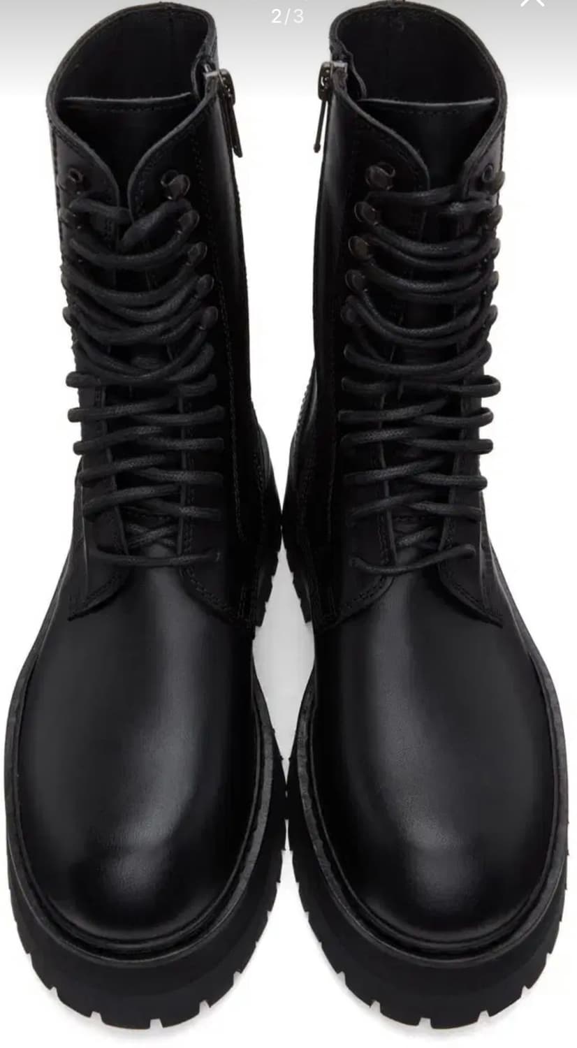 Ann demeulemeester 앤드뮐미스터 플랫폼 컴뱃부츠 상품이미지2