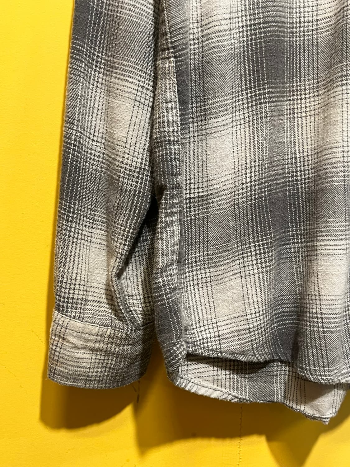 [S] 디스트레스드 데미지 체크 플란넬 셔츠 상품이미지4