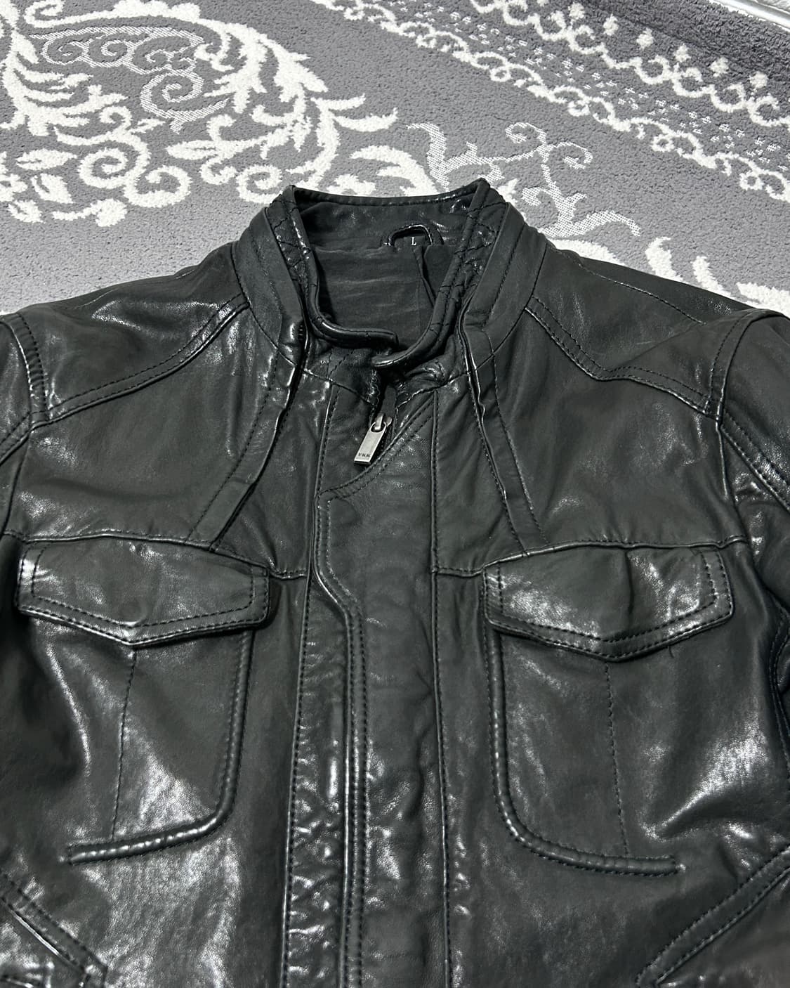 00‘s 하이넥 램스킨 자켓 상품이미지4