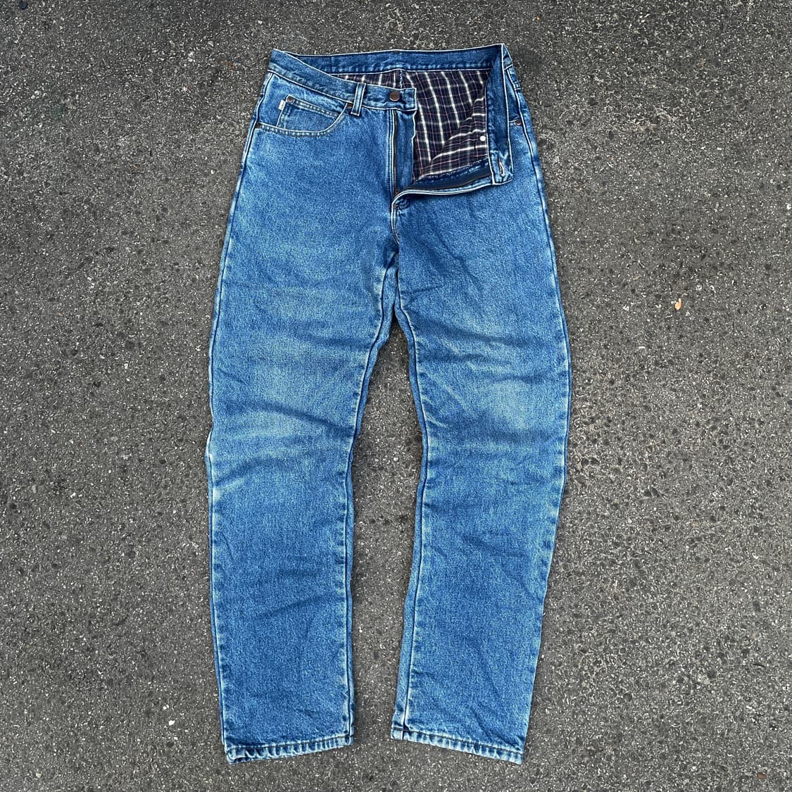 90s 엘엘빈 플란넬 안감 데님 팬츠 올드스쿨 새깅 청바지 32 상품이미지9
