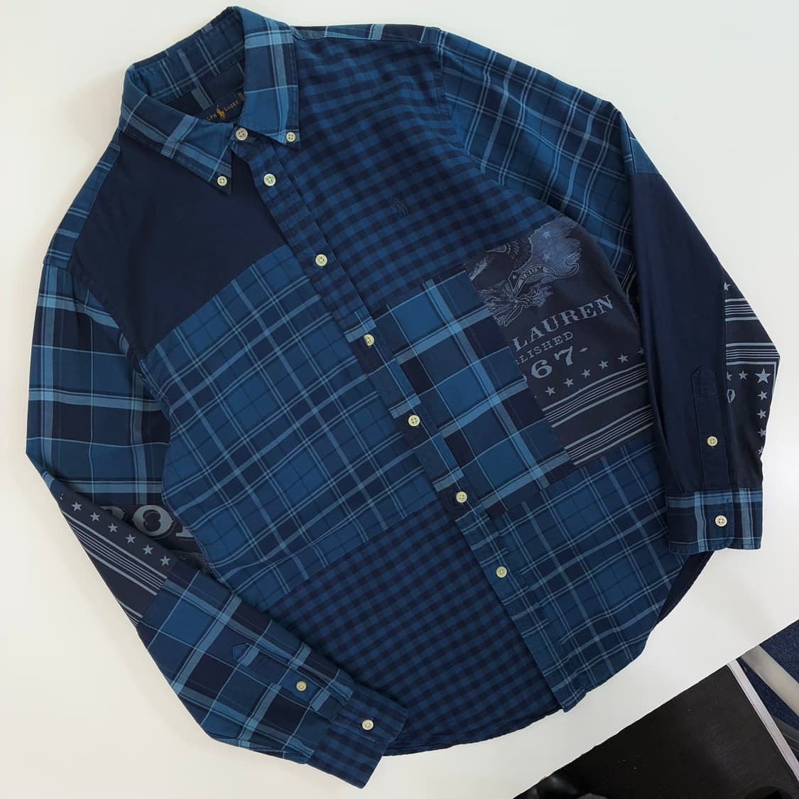 Polo 폴로 랄프로렌 신형 랄프로렌 패치 워크 셔츠 상품이미지2