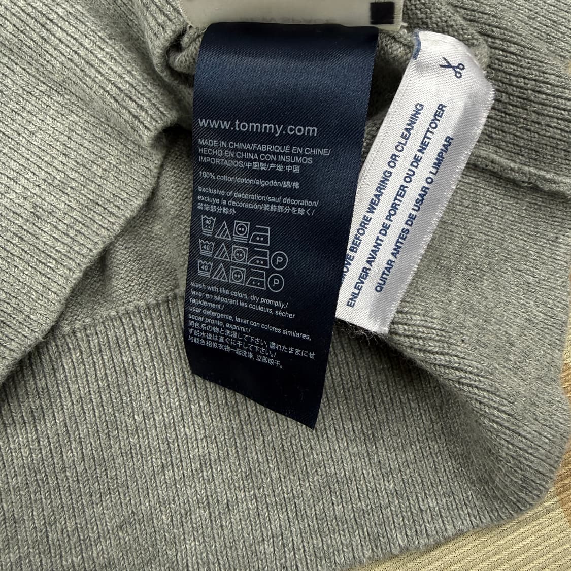 (L)타미힐피거 Tommyhilfiger 코튼 니트(그레이) 상품이미지3