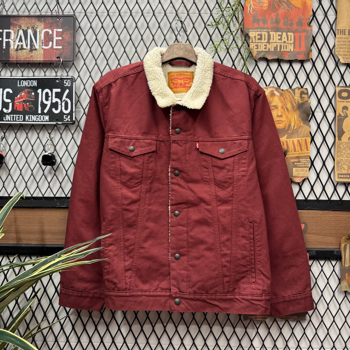 리바이스 타입 3 쉐르파 트러커 자켓 레드 XL 상품이미지1