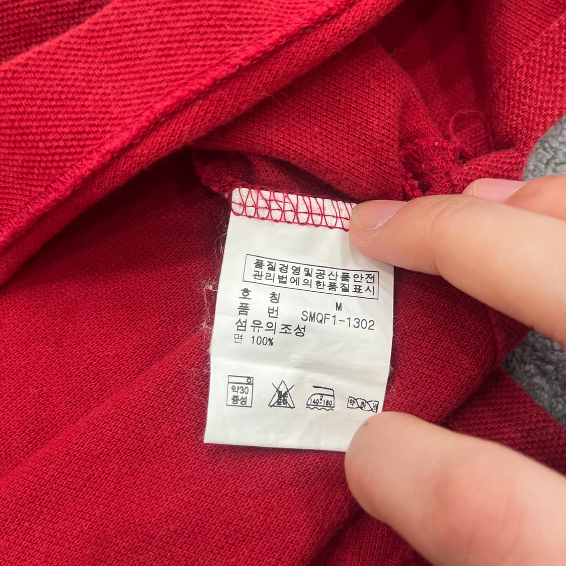 M 폴로 랄프로렌 레드 긴팔 카라티 상품이미지5
