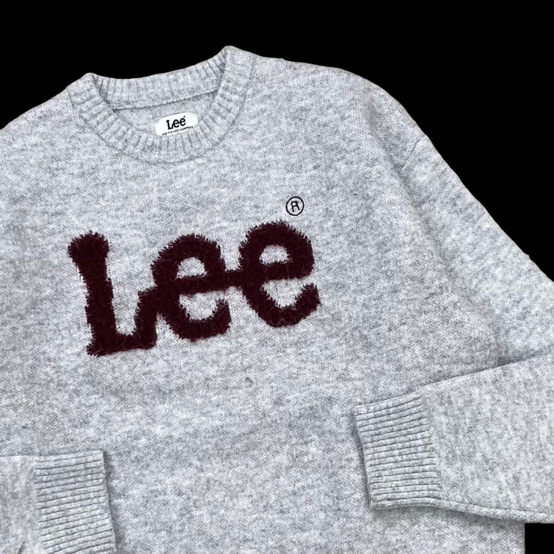 LEE 리 연그레이 마룬 울니트 상품이미지2