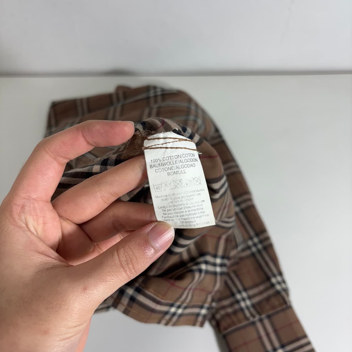 우먼L 버버리런던 기본로고 코튼 체크셔츠 남방 상품이미지6