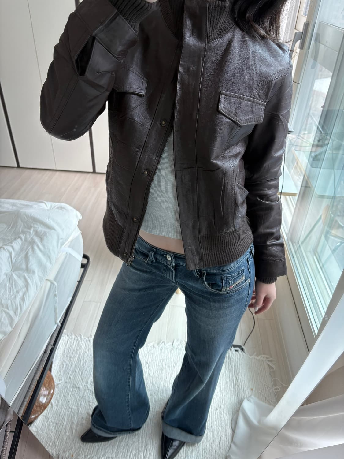 Vintage Mood Leather Jacket 상품이미지3