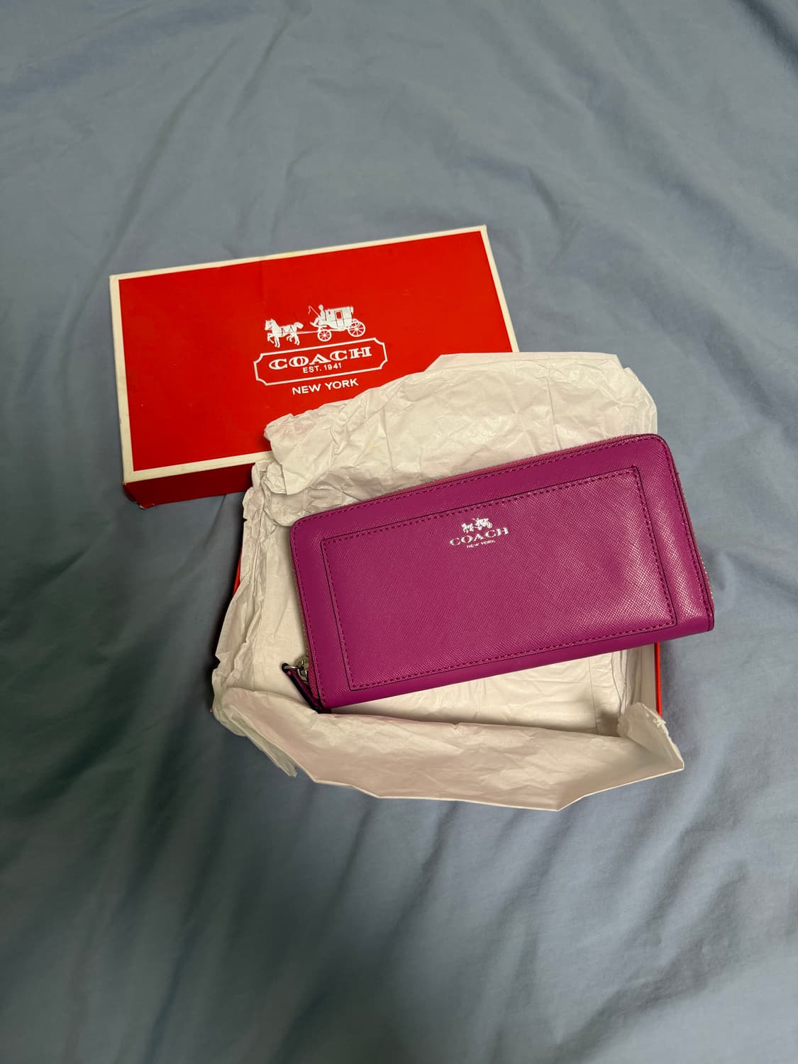 코치 사피아노 레더 아코디언 지갑 핑크 상품이미지1