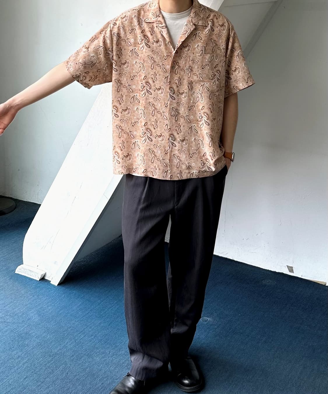 Light fabric design pattern H/S shirt 상품이미지9