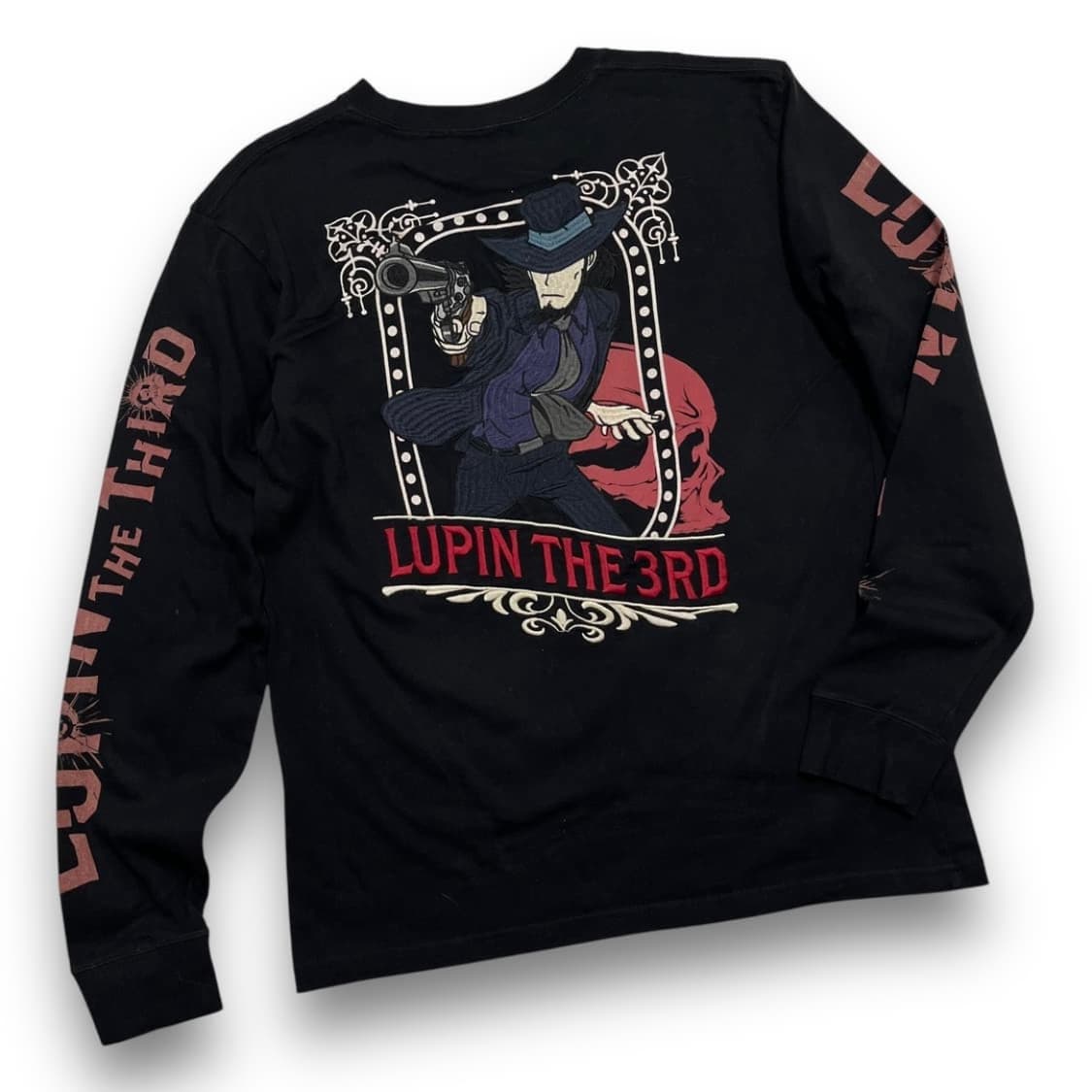 일본 ‘루팡 3세’ 리볼버 자수 다크 빈티지 롱 슬리브 상품이미지2