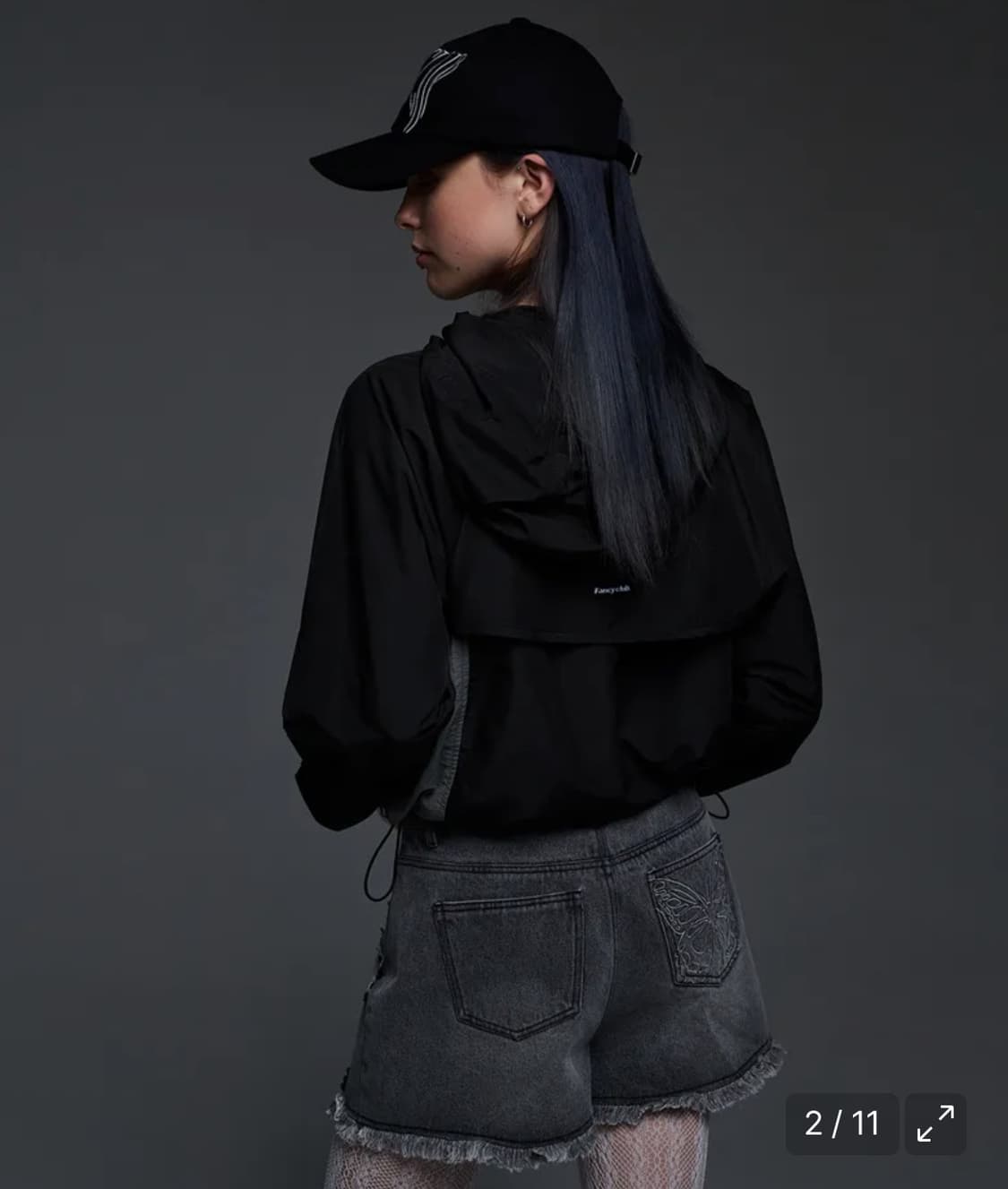 퀵배송) 팬시클럽 블랙 디테쳐블 볼레로 집업 BLACK 상품이미지2