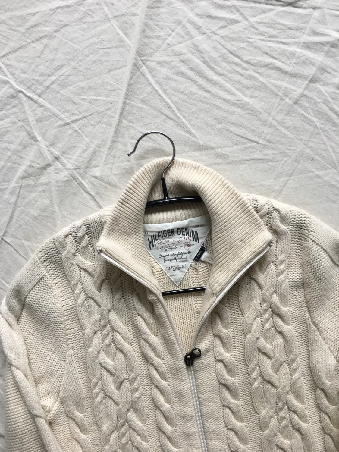 타미힐피거 꽈배기 니트집업 상품이미지4