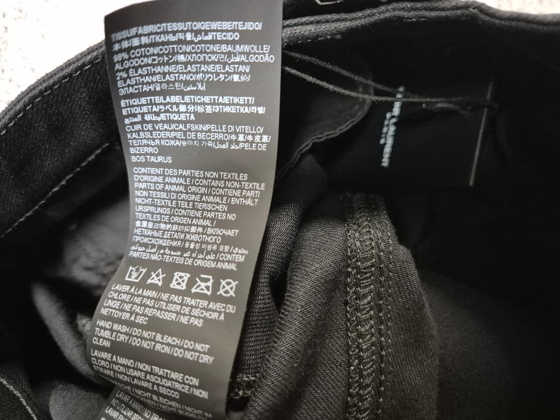 [새상품]SAINT LAURENT 생로랑 여성 블랙 데님 스키니진 29 상품이미지9