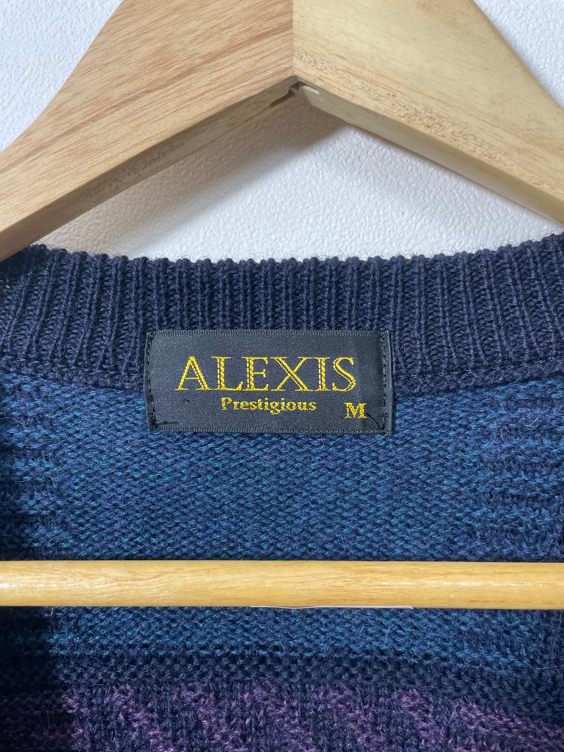 빈티지 블록 가디건 M - K14 상품이미지4