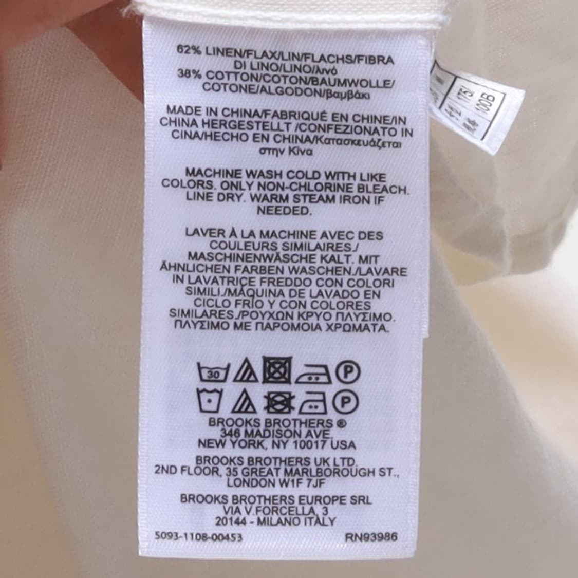 브룩스 브라더스 Brooks Brothers Linen Shirt  상품이미지8