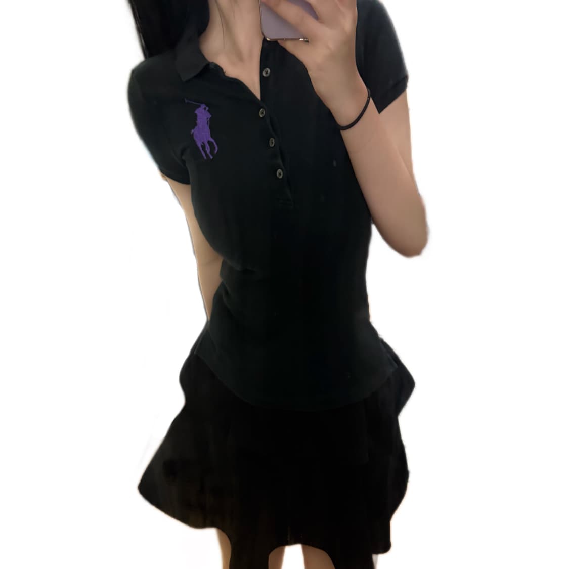 정품)폴로 빅포니 딱붙 블랙 카라티 PK 상품이미지1