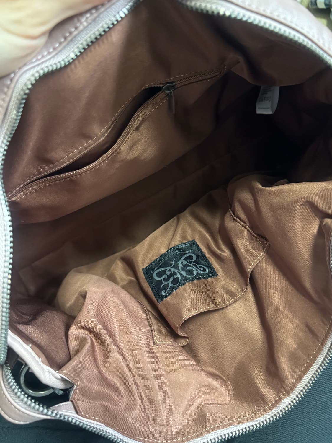 팬시클럽 벨티드 워싱 레더백 베이비핑크 상품이미지3