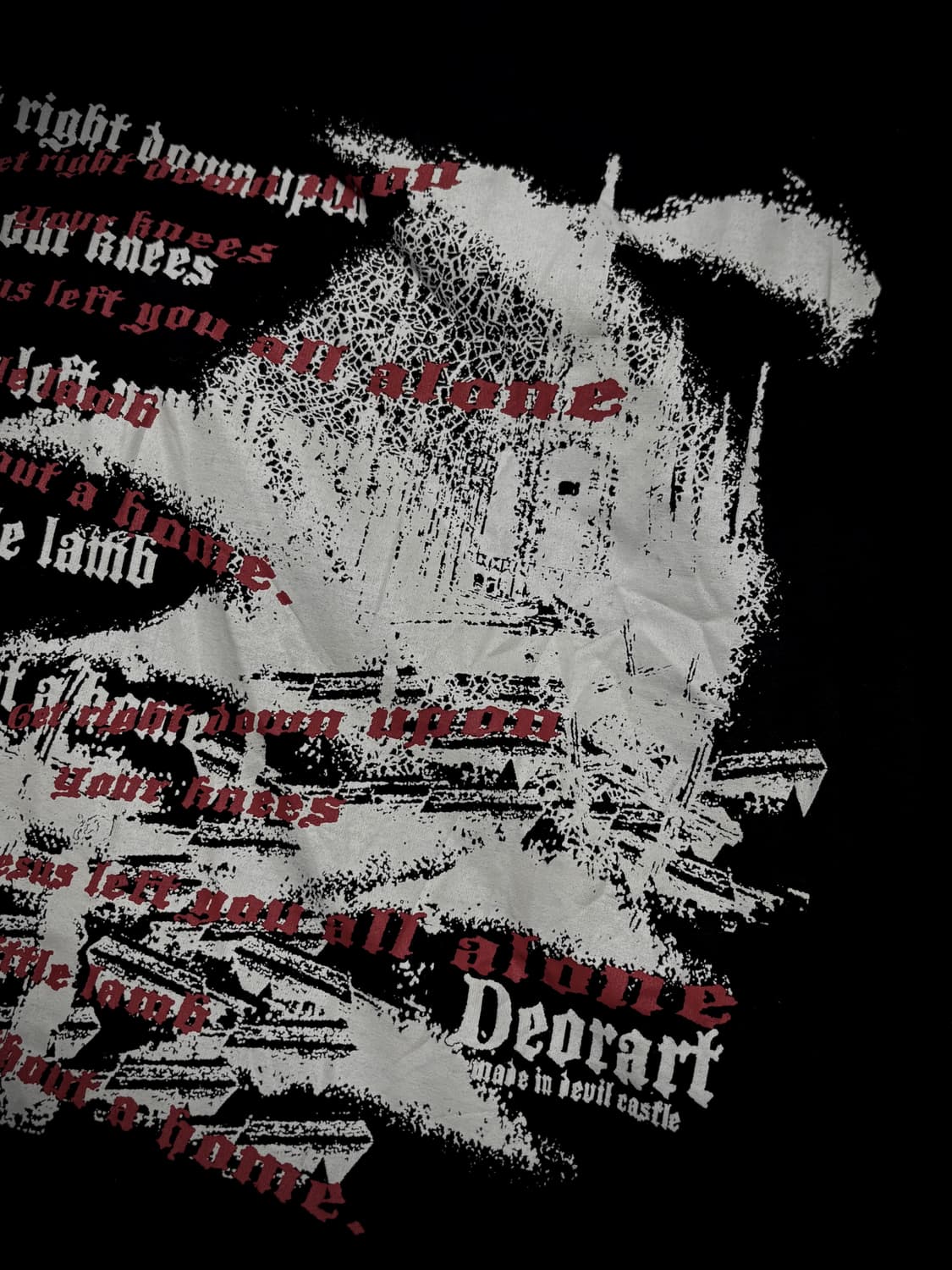 Deorart 프린지 펑크 그래픽 언발 슬리브리스 상품이미지6